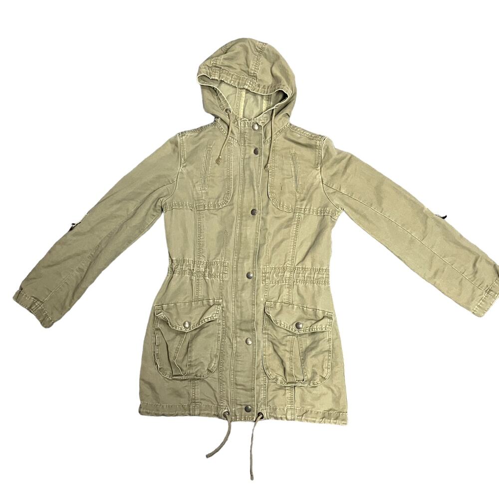 Eddie Bauer Womens Army Green Cargo Pocket Jacket Size Small